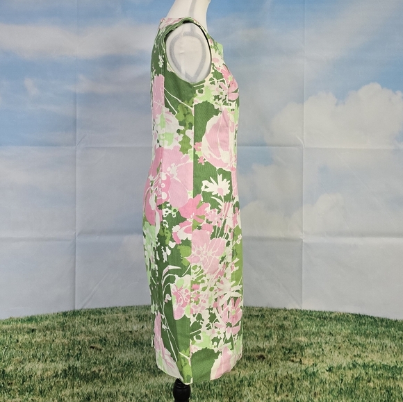 TALBOTS | 100% COTTON WOVEN CANVAS SLEEVELESS PENCIL DRESS - Picture 6 of 15